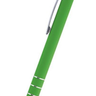 Bolígrafo metálico tacto gomoso personalizado